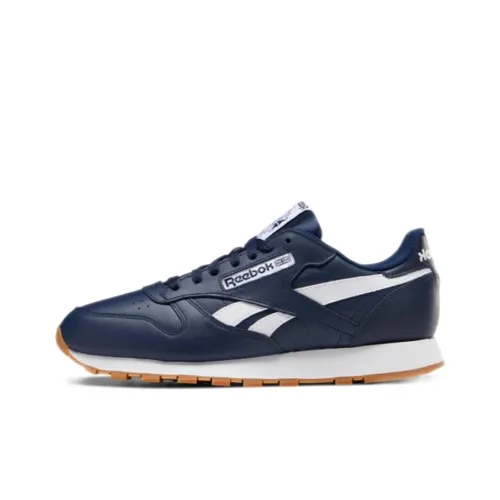 Reebok Classic Leather Амортизация Низкие Беговые Кроссовки Унисекс Синие