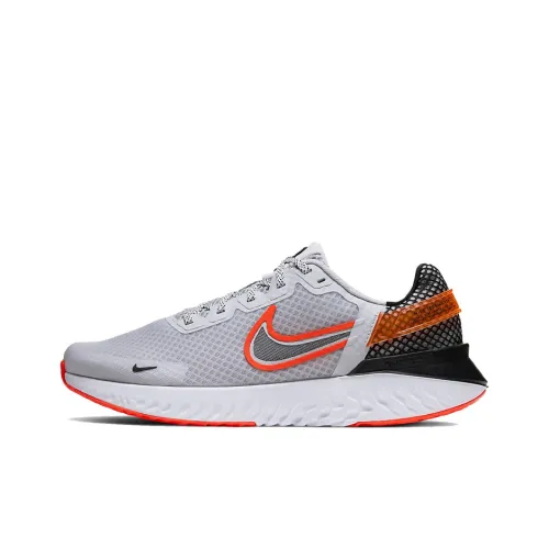 Nike Legend React 3 Амортизаторы Slip-resistant Низкий топ Марафон Беговые кроссовки Мужские Серый Черный Оранжевый