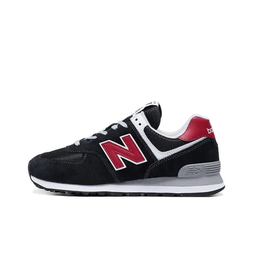 New Balance NB 574 Low Топ Марафон Беговые кроссовки Унисекс Черный Красный