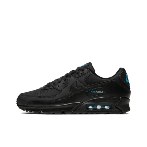 Nike Air Max 90 Low Топ Повседневные Беговые Кроссовки Мужские Черные Синие