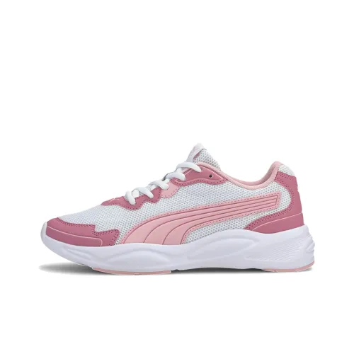 PUMA 90s Runner Противоскользящий Дышащий Легкий Низкий Топ Марафон Беговые кроссовки Женские Розовый Белый