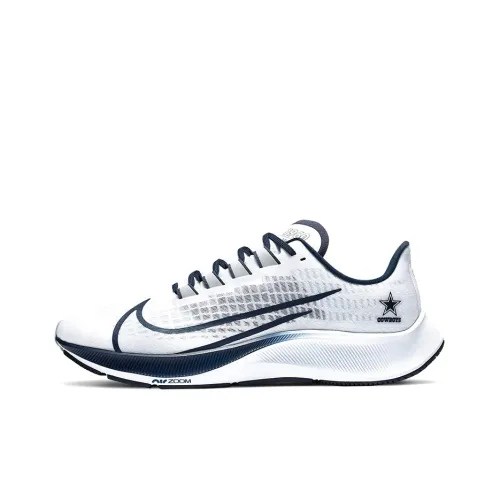 Nike Pegasus 37 Slip-Resistant Low Top Marathon Беговые кроссовки Unisex Серый Белый