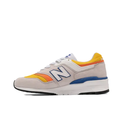 New Balance NB 997 Low Топ Марафон Беговые кроссовки Унисекс Серый Желтый