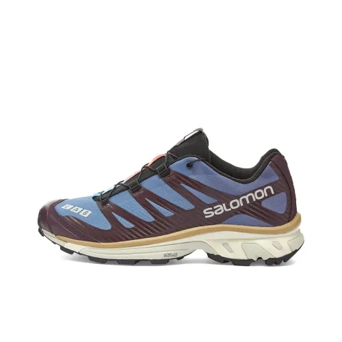 SALOMON XT 4 Амортизация Устойчивый к истиранию Дышащий Легкий Верх Низкие Кроссовки для Бега Унисекс Синий Фиолетовый