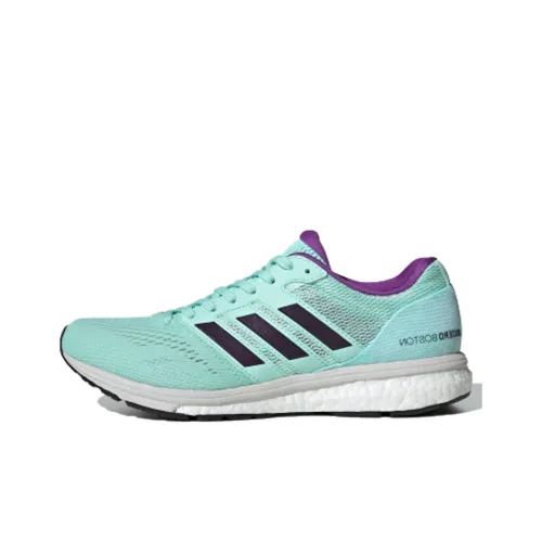 Adidas Adizero Boston 7 Амортизация Низкий Топ Марафон Беговые кроссовки Женские Мятно-зеленый