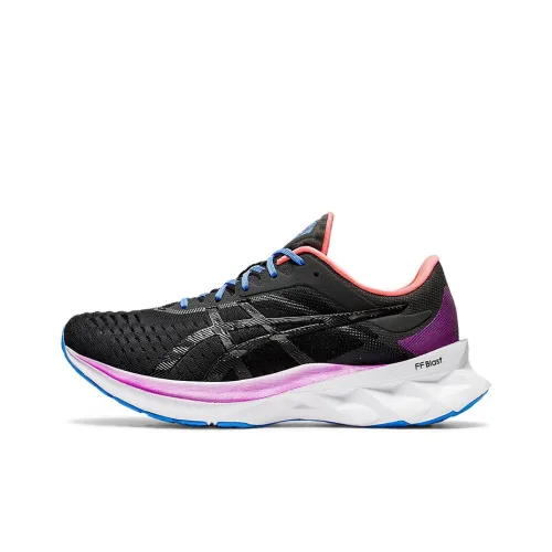 Asics Novablast Low Топ Беговые кроссовки Женские Черный Фиолетовый