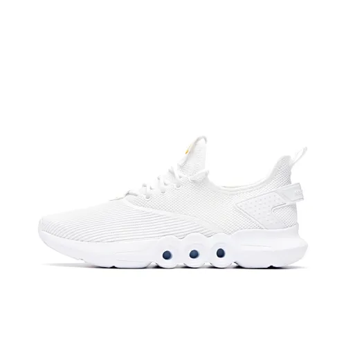 ANTA Противоскользящие Износостойкие Низкие Беговые кроссовки Мужские Белый Оранжевый