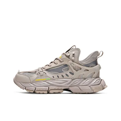 361° Q Resilient Броня Амортизаторы Slip-resistant Низкий Топ Беговые кроссовки Мужские Светло-коричневые