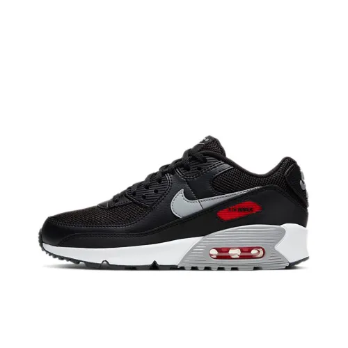 Nike Air Max 90 Low Топ Повседневные Беговые Кроссовки GS Черный Серый Красный