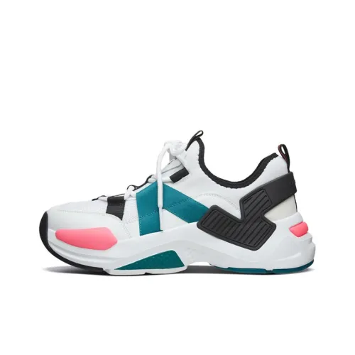 Skechers Dlt A 2,0 Low Беговые кроссовки Мужские Белый Зеленый Розовый