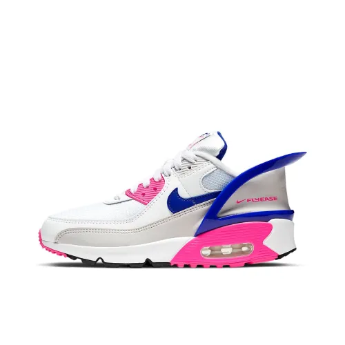 Nike Air Max 90 Low Топ Беговые кроссовки GS Белый Синий Розовый