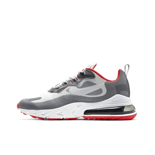 Nike Air Max 270 React Low Топ Беговые кроссовки Мужские Серый Красный