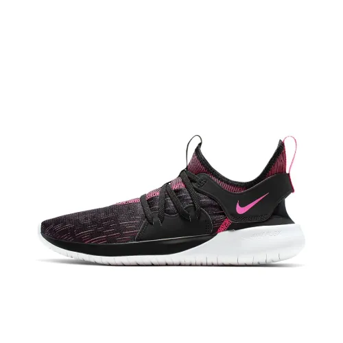 Nike Flex Contact 3 Амортизаторы Shock Absorbers Противоскользящие Низкие Кроссовки для Беговых Тренировок Повседневные Женские Черные Розовые