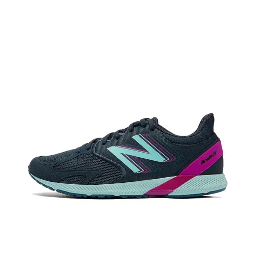 New Balance NB Hanzo Амортизация Износостойкие Низкие Кроссовки для Бега Женские Черные Синие