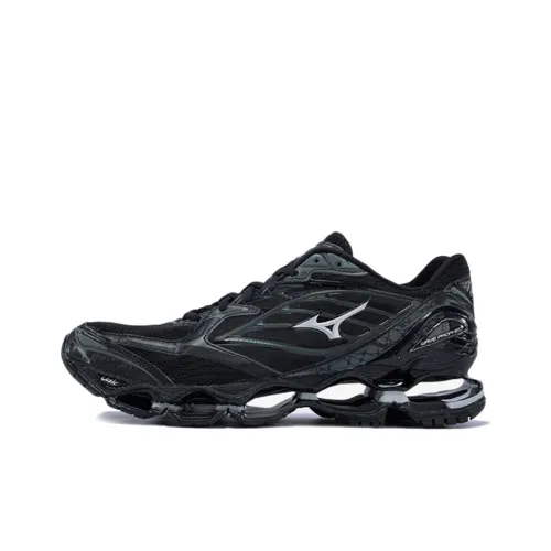 Mizuno Prophecy 6 Амортизация Устойчивый к истиранию Дышащая Поддержка Низкий Топ Марафон Беговые кроссовки Мужской Черный Серебряный