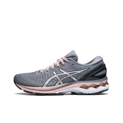 Asics Gel Kayano 27 Low Топ Беговые кроссовки Женские Серый Серебряный D Ширина