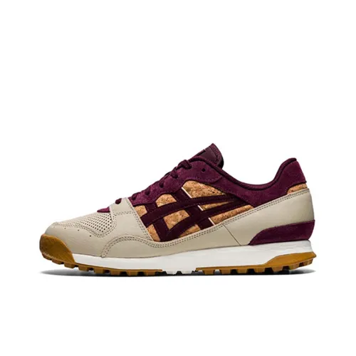 Onitsuka Tiger Horizonia Противоскользящие Устойчивые к износу Дышащие Низкие Беговые кроссовки Унисекс Серый Красный