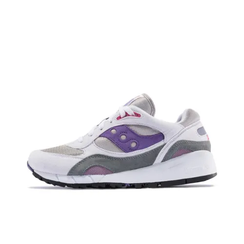 Saucony Shadow 6000 Slip-Resistant Abrasion-Resistant Lightweight Low-Top Беговые кроссовки Мужские Белый Серый Фиолетовый
