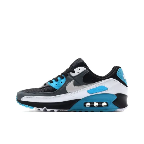 Nike Air Max 90 Low Топ Air Cushion Беговые кроссовки Мужские Черные Синие