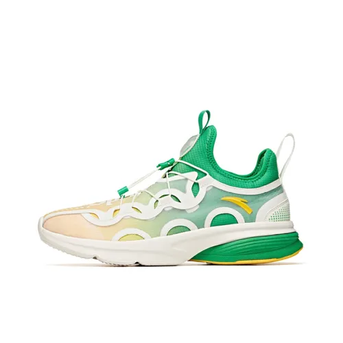 Sprite x ANTA Амортизация и Дышащий Низкий Топ Беговые кроссовки Мужские Белый Желтый Зеленый