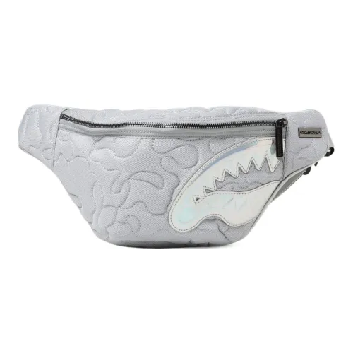 SPRAYGROUND Quilted Полиэстер Плечевая сумка Стандартная Унисекс Серебряный