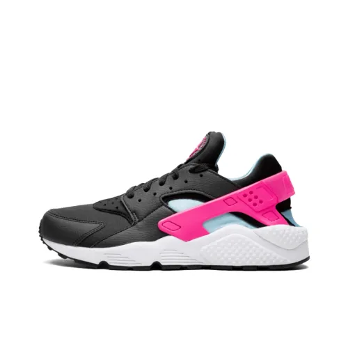 Nike Air Huarache Run Амортизация Slip-resistant Покрытие Легкий Отскок Беговые кроссовки Низкий Топ Унисекс Черный