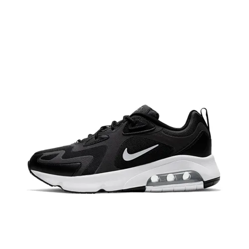 Nike Air Max 200 Low Беговые кроссовки Unisex Черный Белый Серебряный
