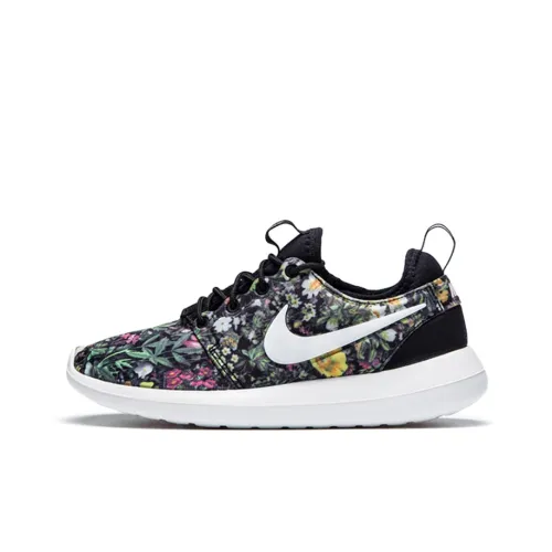Nike Roshe Two Амортизирующие противоскользящие устойчивые к истиранию дышащие низкие кеды для занятий спортом Женские Черный Белый