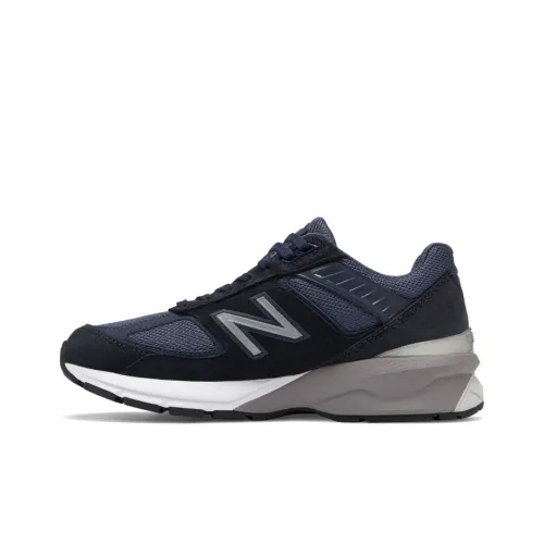 New Balance NB 990 V5 Амортизация Дышащий И Устойчивый Дизайн Низкий Топ Повседневные Беговые кроссовки Женские Темно-синий