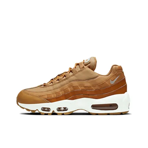 Nike Air Max 95 Low Топ Air Cushion Повседневные Беговые Кроссовки Женские Коричневый Белый