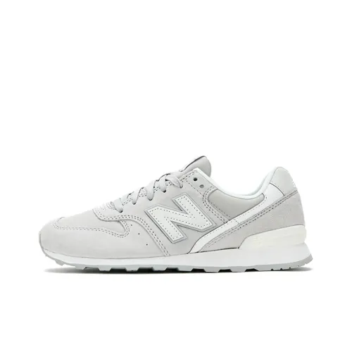 New Balance NB 996 Амортизация Покрытие Низкий Топ Марафон Беговые кроссовки Женские Серый Белый
