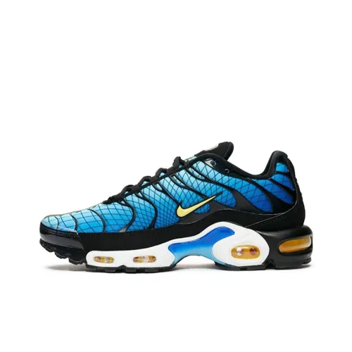 Nike Air Max Plus Low Топ Беговые кроссовки Мужские Синие Желтые