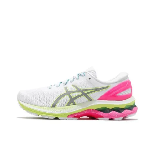 Asics Gel Kayano 27 Low Топ Беговые кроссовки Женские Белые Розовые
