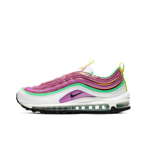 Nike Air Max 97 Low Топ Air Cushion Повседневные Беговые Кроссовки Женские Белые Розовые