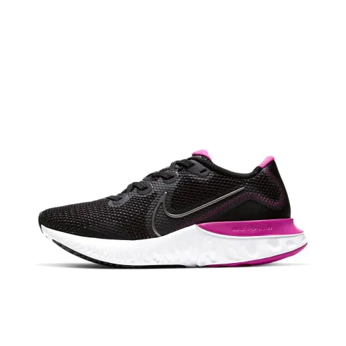 Nike Renew Run Slip-resistant Abrasion-resistant Low Top Casual Running Shoes Women's Black Pink White Найк Ренью Рун Противоскользящий Устойчивый к истиранию Низкий Топ Повседневные Беговые Кроссовки Женские Черный Розовый Белый