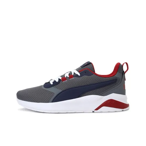PUMA Anzarun FS Дышащий Легкий Устойчивый к истиранию Низкий Топ Беговые кроссовки Унисекс Серый Белый Красный