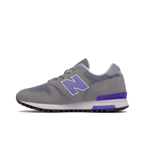 New Balance NB 565 Амортизация Дышащий Wide Низкий Топ Беговые кроссовки Женские Серый Синий