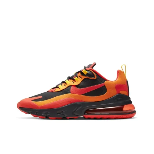 Nike Air Max 270 Low Топ Марафон Беговые кроссовки Мужской Черный Оранжевый