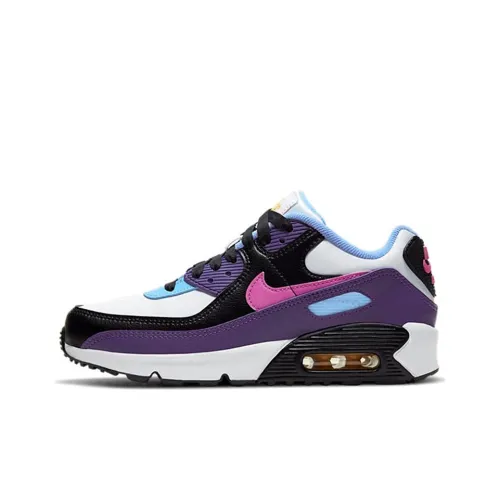 Nike Air Max 90 Low Беговые кроссовки Мужские Черный Белый Фиолетовый