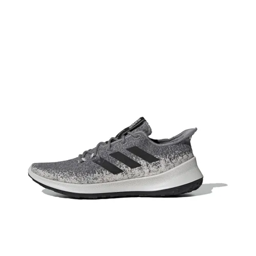 Adidas SenseBounce+ Нескользящий Легкий Низкий Топ Марафон Беговые кроссовки Мужские Серый Черный Коричневый