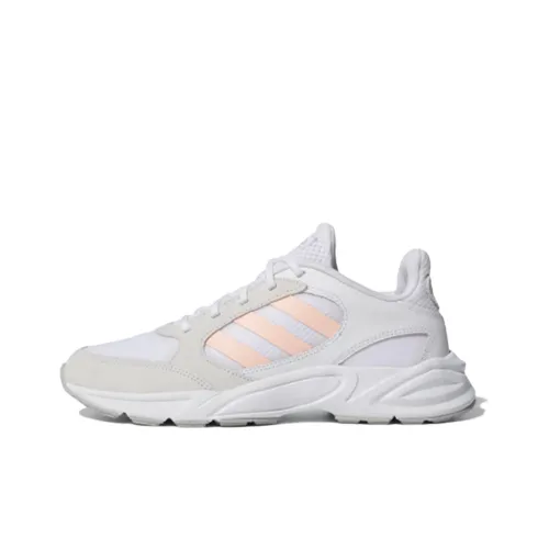 ADIDAS NEO 90S VALASION Амортизация Низкий Топ Повседневные Беговые Кроссовки Женские Белый Серый Оранжевый