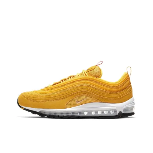 Nike Air Max 97 Амортизация Отскок And Покрытие Низкие Кроссовки для Бега Унисекс Ярко-Желтые