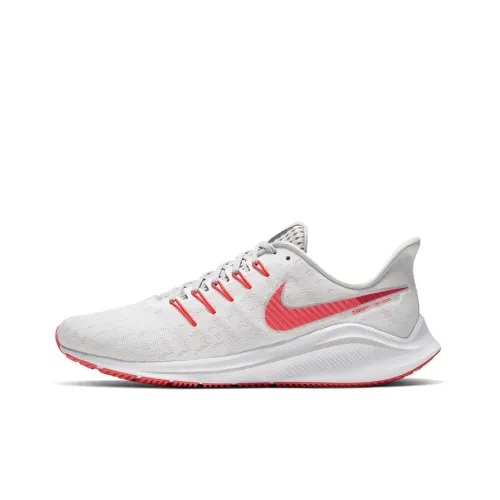 Nike Air Zoom Vomero 14 Нелипкий Легкий Низкий Топ Воздушная Подушка Марафон Беговые кроссовки Унисекс Белый Красный