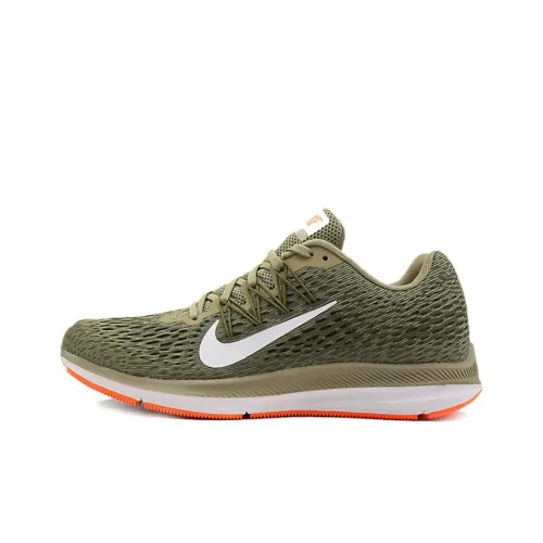 Nike Zoom Winflo 5 Амортизирующие низкие беговые кроссовки с противоскользящим эффектом мужские зеленые и белые