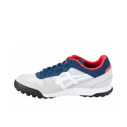 Onitsuka Tiger Horizonia Дышащий и Легкий Низкий Топ Марафон Беговые кроссовки Унисекс Белый Синий