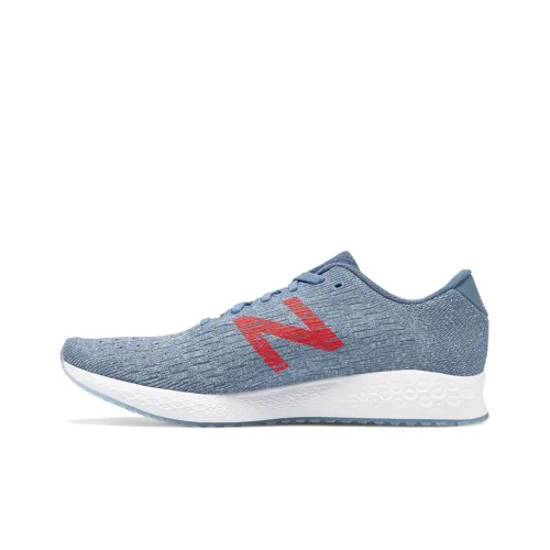 New Balance NB Fresh Foam Zante Pursuit Амортизация Покрытие И Устойчивость к Износу Низкий Топ Беговые кроссовки Мужские Синий Красный