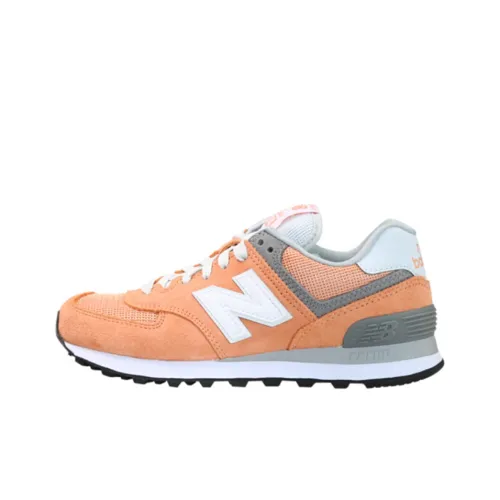 New Balance NB 574 Low Топ Повседневные Беговые Кроссовки Женские Персиково-Розовые B Ширина