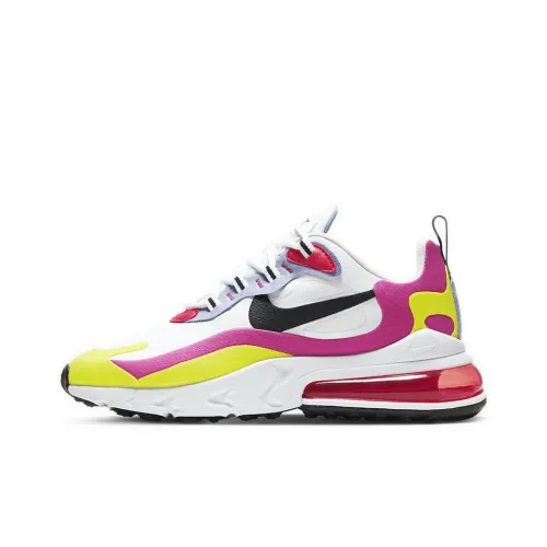 Nike Air Max 270 Low Беговые кроссовки Унисекс Белый Желтый Розовый