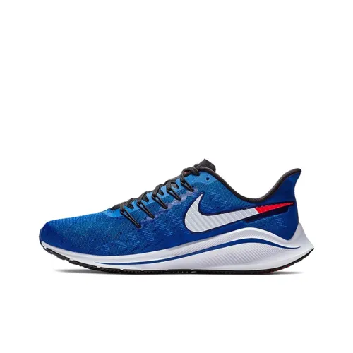 Nike Air Zoom Vomero 14 Амортизаторы Slip-resistant Низкий топ Марафон Беговые кроссовки Unisex Белый Синий Черный