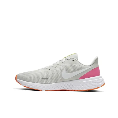 Nike REVOLUTION 5 Non Bottom Slip Легкий Low Top Беговые кроссовки Женские Ecru